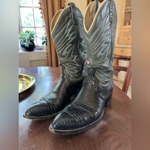 Dan Post 11B Exotic Black Cowboy Boots